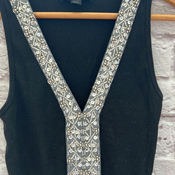 Express black tank with silver beading - Picture 4 of 6
